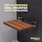 Steamspa Leisure 20 in. Teak Wood Wall Mounted Folding Shower Seat in Brushed Nickel Finish SSP-D-7-BN - alternate 4